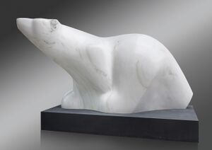 Life-size polar bear