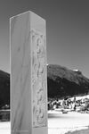 Stele with the ornament of an interlaced stone, Convent St. John, Müstair © Johannes Tappeiner